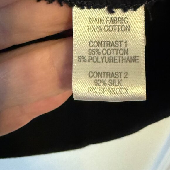 ST. JOHN Front Zip High Collar Cotton Knit Datk Navy Cardigan Front Pockets Sz L - Picture 4 of 6